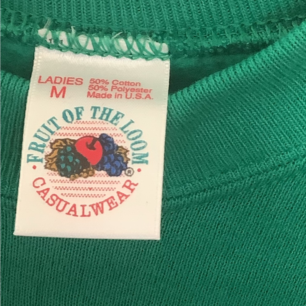 Vintage Handmade Medium Christmas Green Sweatshirt - Picture 7 of 7